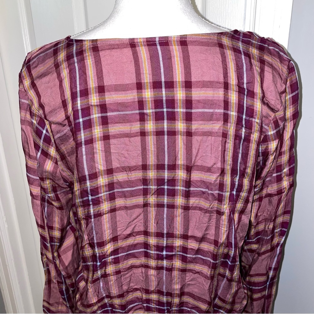 ANA A New Approach Plaid Ruffle Shirt - Picture 7 of 14